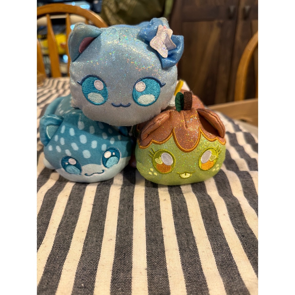 Aphmau MeeMeows Mystery Plush Lot 3 Sparkle Fairy Whale Pumpkin Cat Stuffed Toy